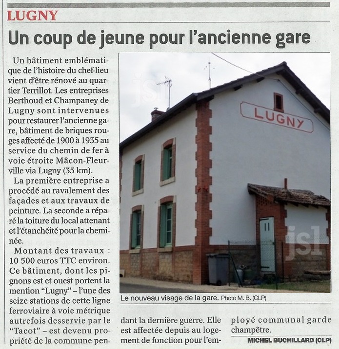 Un coup de jeune pour l’ancienne gare le 04/11/2014 Michel Buchillard (CLP Lugny_10