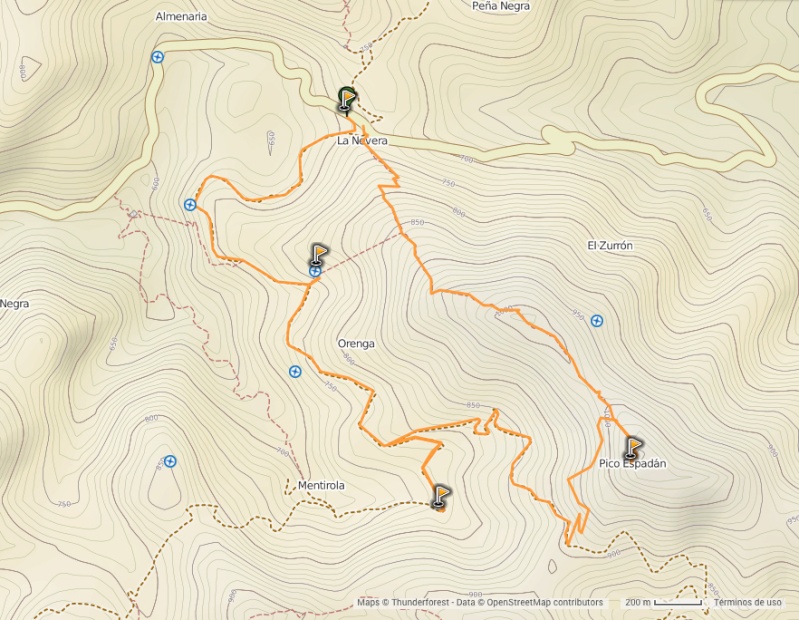 Domingo 23 de Noviembre de 2014 "Ascensión al Espadán"  Sierra de Espadán - Algimia de Almonacid Castellón Mapa10
