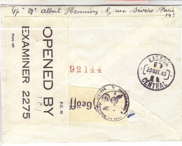 Qui connaît le Tarif postal de France vers le Mozambique en 1943 ? 16000810