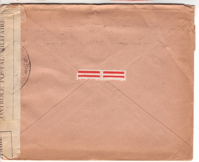 Censure UA 1 sur lettre de Groslejac pour Paris redirigée sur Vichy en Juillet 1940. 2024110