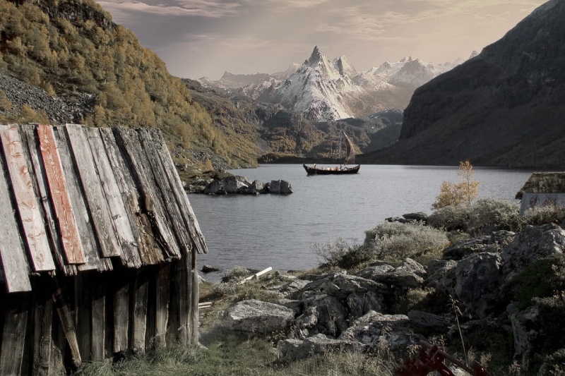 L'hiver dans les Fjord lointains et mystérieux ...  Vfihe810