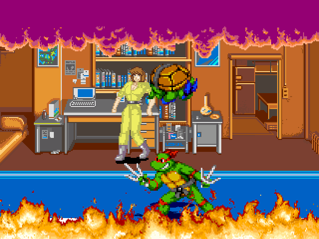 TMNT: fire in april's appartement Mugen011