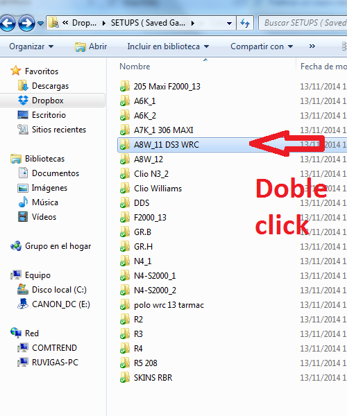 Carpeta compartida DROPBOX Setups Rally. Setup_10
