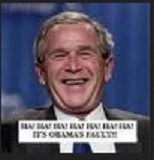 Can anyone read the first line of the caption on pacedog's avatar? Bush11