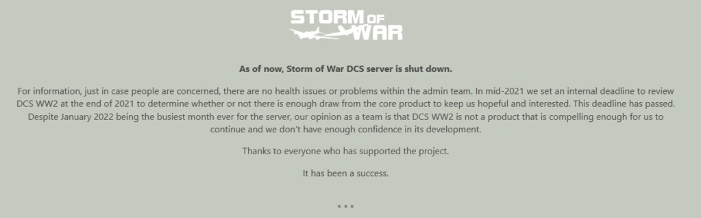 Storm Of War vs DCS  1114