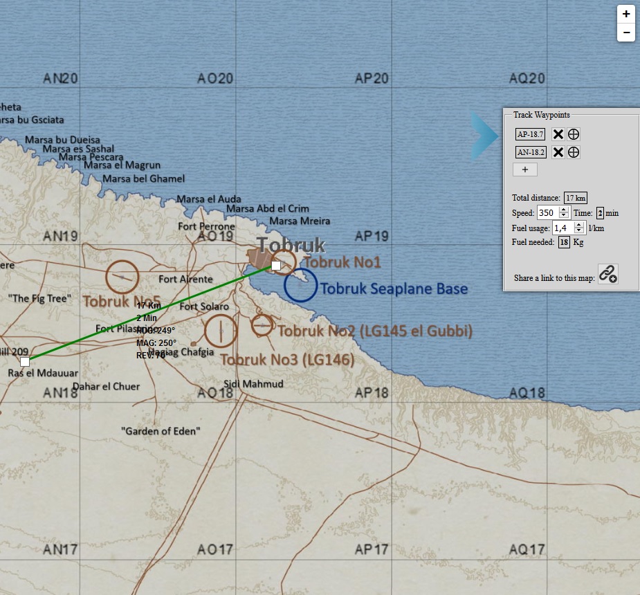 Map Tobruk et outil de navigation 1311