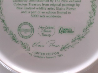 Crown Lynn bird plates Collectors Treasury  Cl_bir12