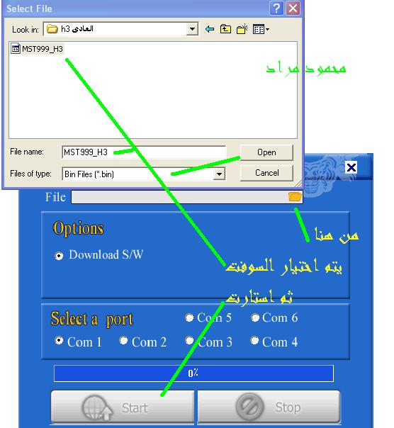 حل مشكلة البوت او الوقوف على 0000 وخلافة باللودر لريسيفر H3 11210