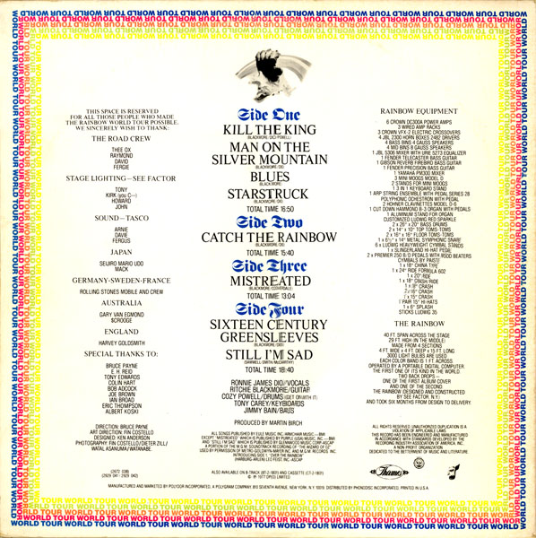 Rainbow - 1977 - On stage B201010