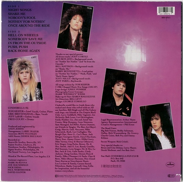 Cinderella - 1986 - Night songs R-501411