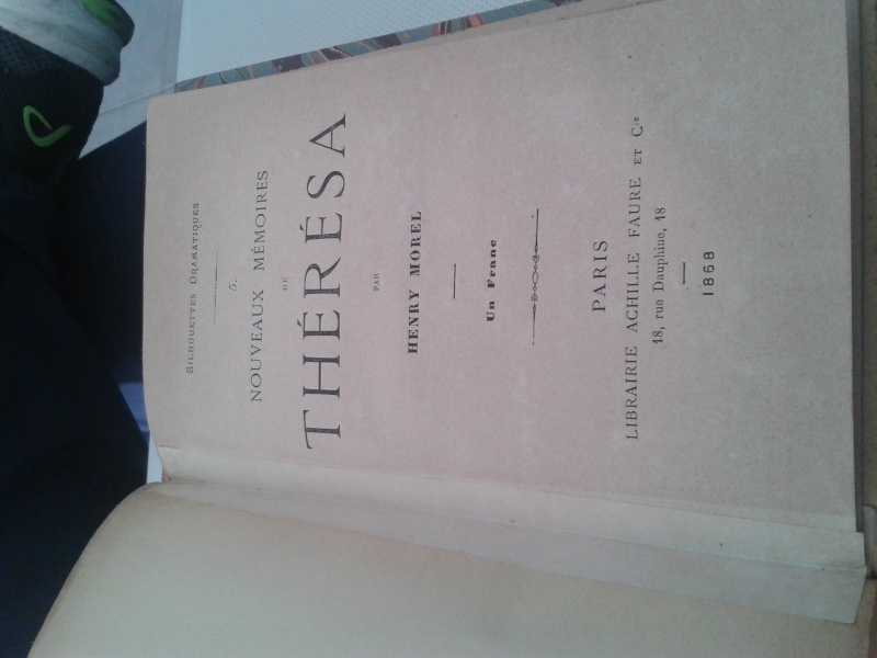 Mémoires de Theresa de l'Alcazar, 1868. 20141117