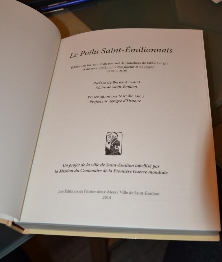 EDITION DE LA COLLECTION DES JOURNAUX DE TRANCHÉES LE POILU SAINT EMILIONAIS 00510