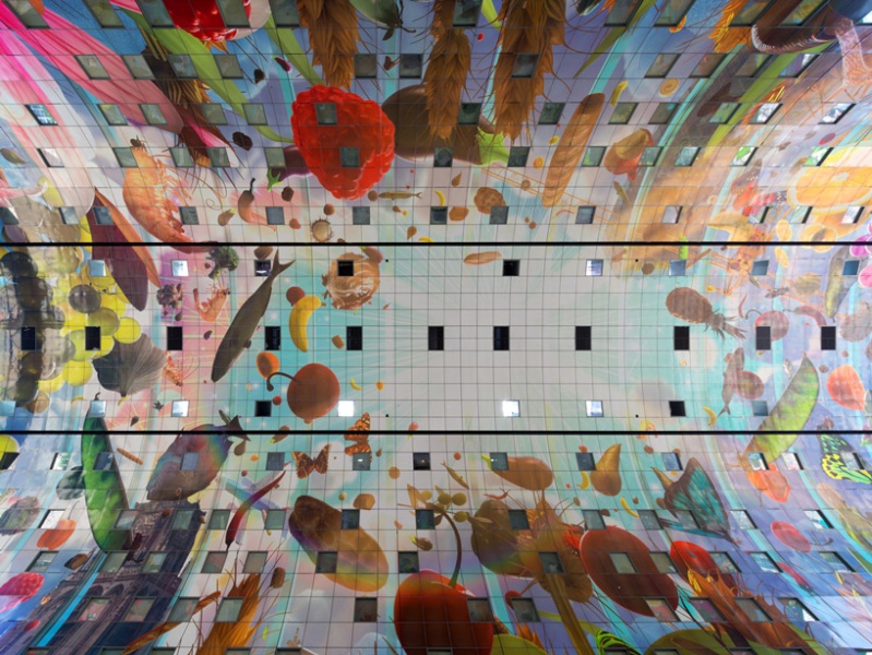 Le Markthal de Rotterdam, la plus grande fresque du monde ? Mvrdv-10