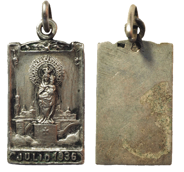 pilar - Iconografía de  la VIRGEN DEL  PILAR  en las medallas devocionales 1936_p10