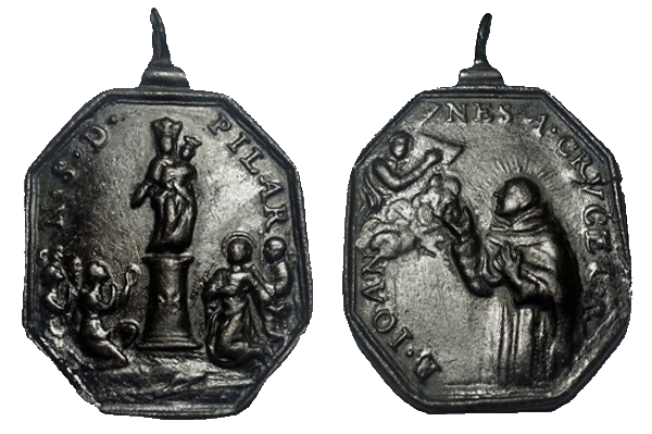Iconografía de  la VIRGEN DEL  PILAR  en las medallas devocionales Pilar-10