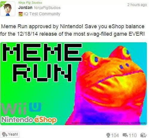 MEME RUN APPROVED BY NINTENDO FOR RELEASE ON THE WII U Captur10