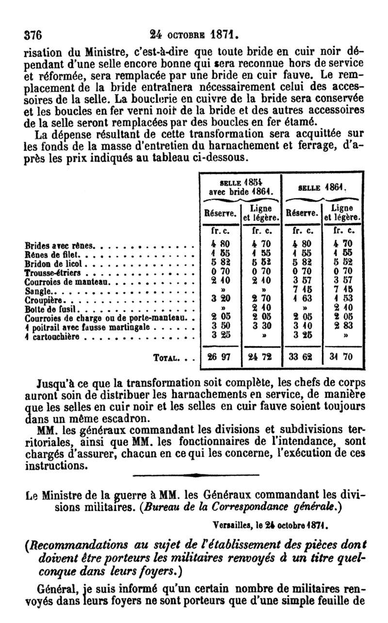 sellerie et harnachement de cavalerie. (Deuxieme Partie) * - Page 19 24_oct11