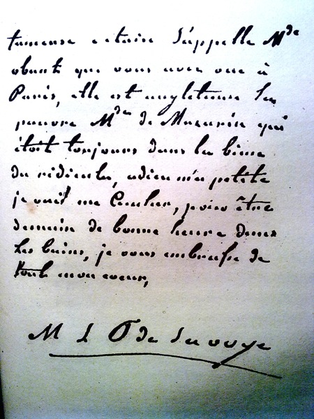 Lamballe - Lettres de la princesse de Lamballe Lettre12