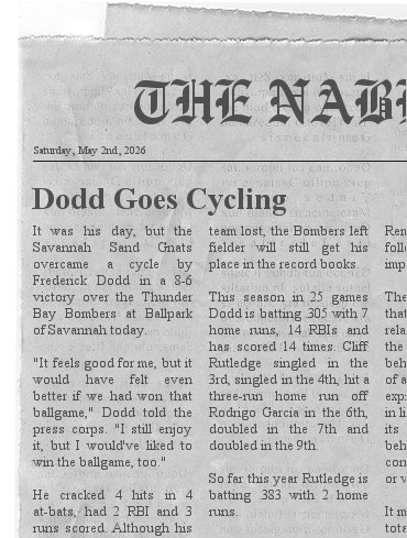 Dodd Goes Cycling Newspa32