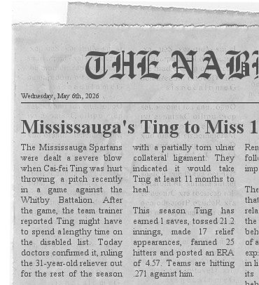 Mississauga's Ting to Miss 11 Months Newspa38