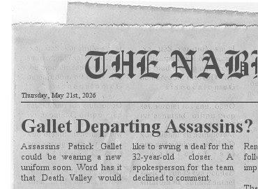 Gallet Departing Assassins? Newspa54