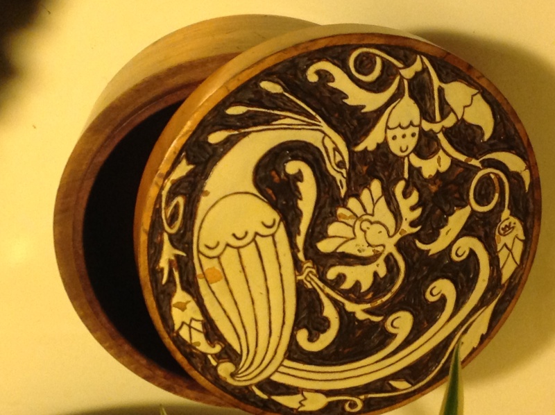 Carved wooden box 2014-133