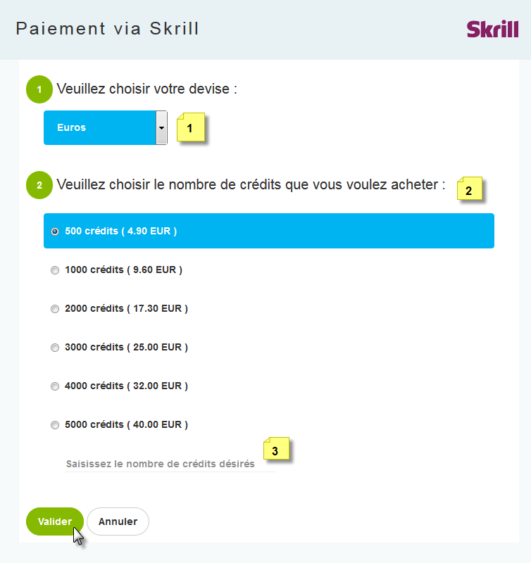 Skrill: Nouvelle solution d'achat de crédits Skrill10