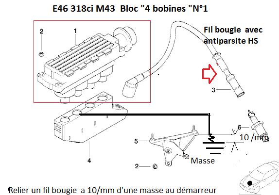 [ BMW E46 318CI M43 an 2000 ] pas d'allumage cylindre 2 et 3 12_blo11
