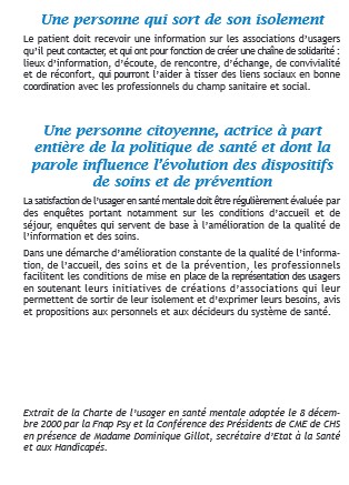 Charte du patient :  - Charles-Perrens Bordeaux