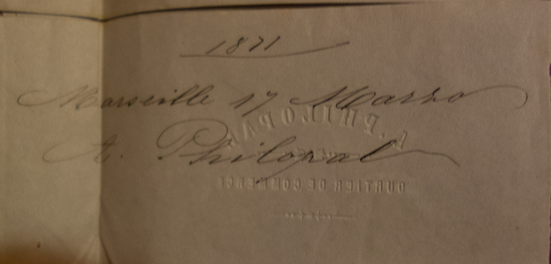 lettre de Alfred Philopal, courtier de commerce - 1871 - Marseille à Messine _dsc4111