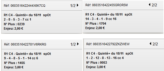 18/11/2014 --- SAINT-CLOUD --- R1C4 --- Mise 10 € => Gains 0 € Screen14