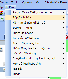 Tools NTVA xử lý dữ liệu nhanh trên Mapinfo 213