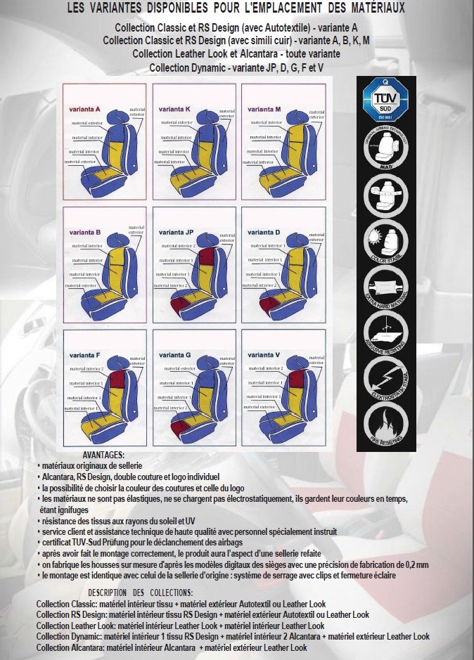 Recouvrement en cuir ou PVC (skai) des sièges en tissu 2_201410