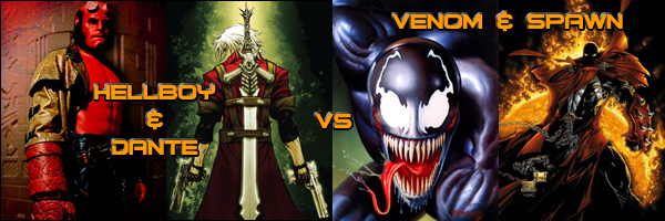 Hellboy and Dante Vs Venom and Spawn Hellbo10