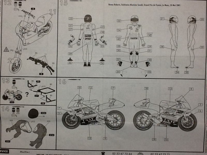 Notice SUZUKI 500 RGV 1/24ème Ref 80922 Helle316