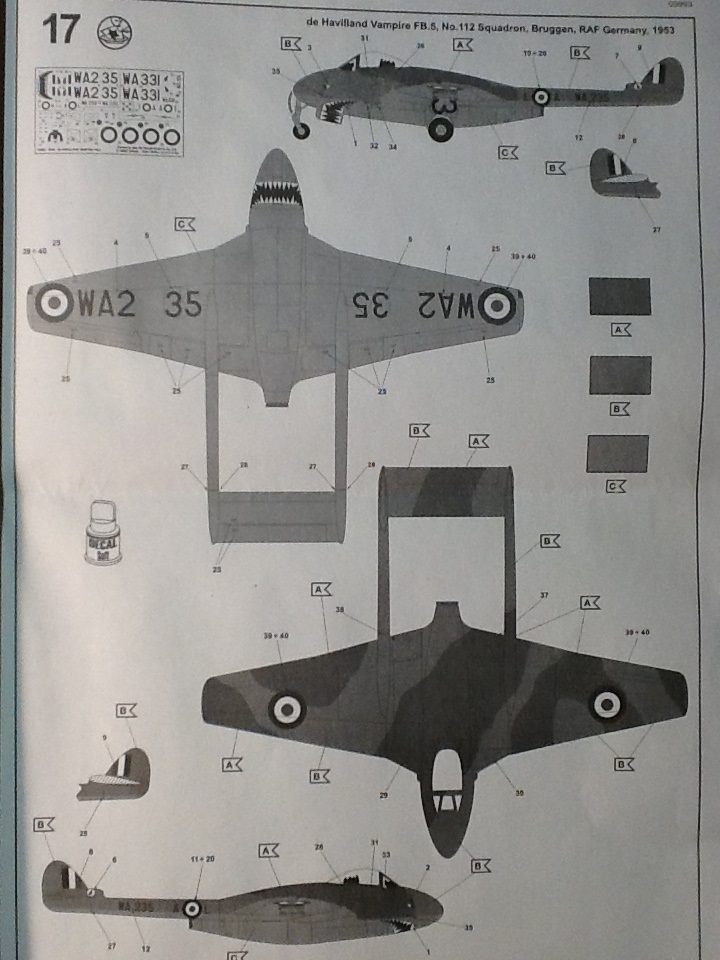 de HAVILLAND VAMPIRE FB 5 1/72ème Ref 03993 0240Z Revell15