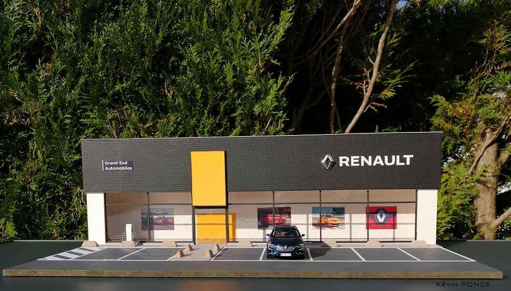 Maquette n°061 : Le Show-Room Renault - Fada de Voitures 061-2015