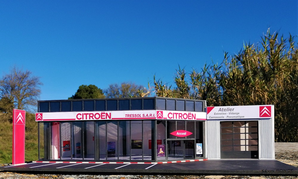 Maquette n°073 : La Concession Citroën style années 90 073-2019