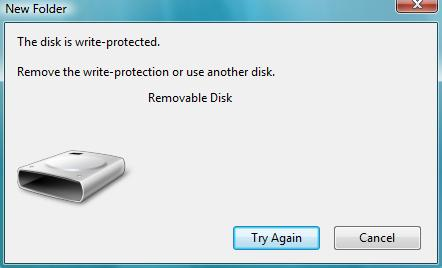 Remove write protection from a USB key (via the Registry) 0-6ghy10