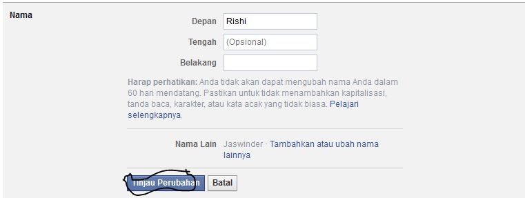 How To Make Facebook Single Name Profile Captur13