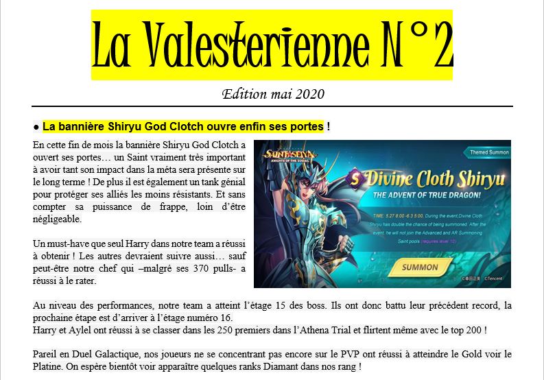 La Gazette Valesterienne (N° 2) ! Page113