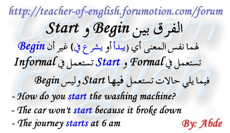 الفرق - Start و Begin الفرق بين Begin11
