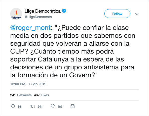 @LligaDemocrata | Twitter oficial de la Lliga Democràtica Tuit_l10