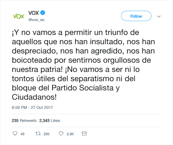 VOX | Redes Sociales Tweet16