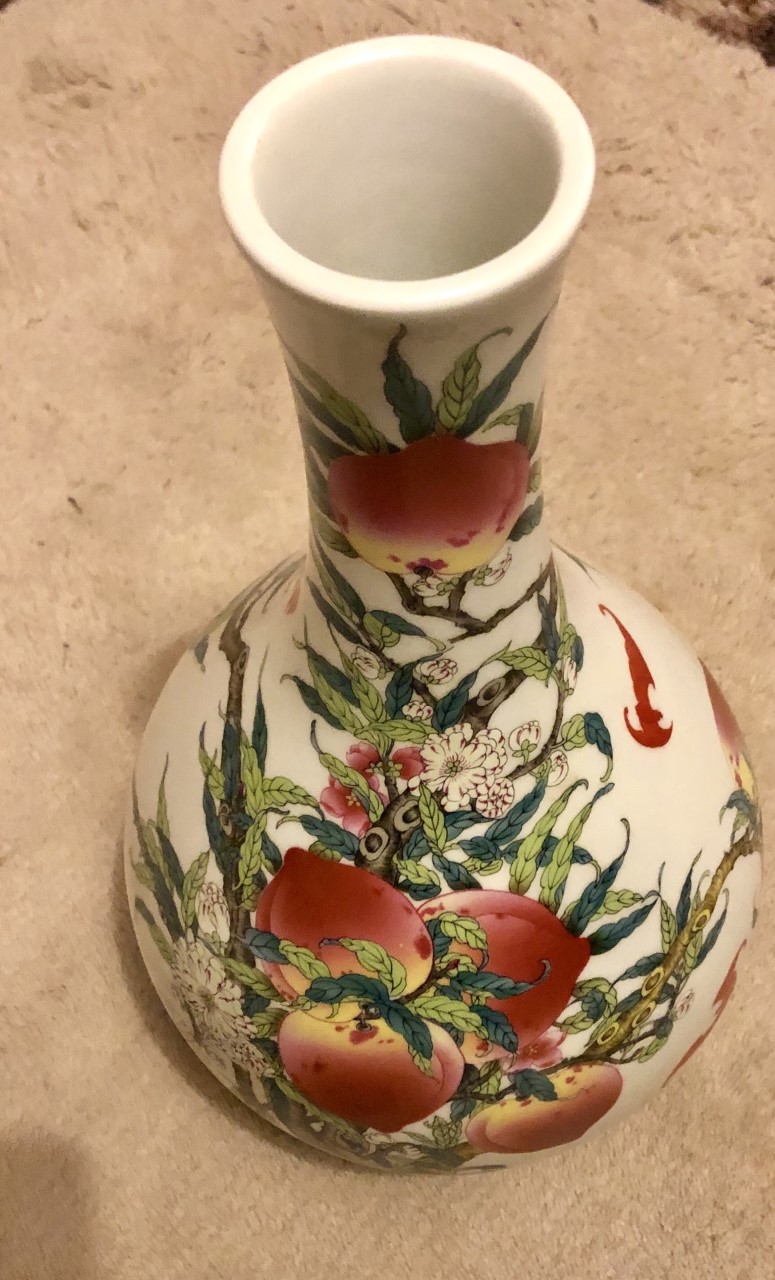 Late 20thC Chinese large vase Qianlong style.  Q110