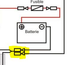 Branchement batterie - 125 1979 Batter14