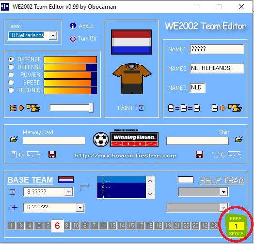 Aumentar Limite 'Free Space' We Team Editor [WE 2002] Help10