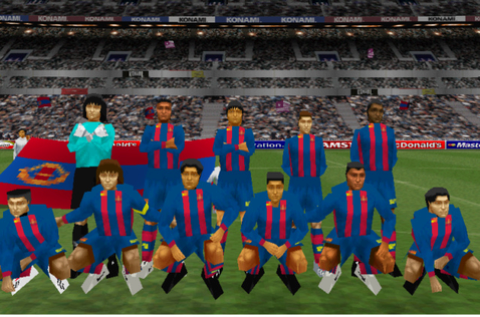 Jogando WINNING ELEVEN 2002 do PS1