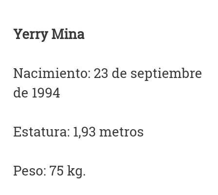 ¿Cuánto mide Yerry Mina? - Real height Screen11
