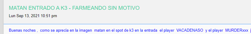 MATAN   ENTRADO A K3  - FARMEANDO SIN MOTIVO Vacane10